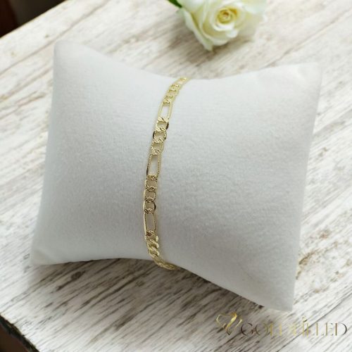 Antyalergiczna bransoletka pozłacana "Goldfilled", długość 19 cm i szerokość 4 mm, kolor 14K