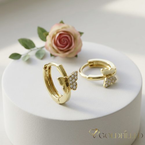 Goldfilled Antyalergiczne kolczyki 13mm kolor 14K	