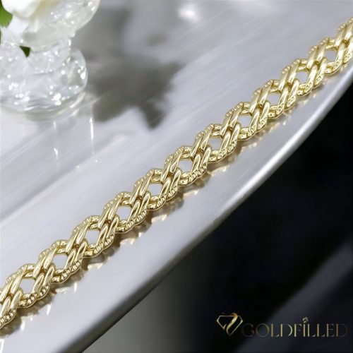 Antyalergiczna bransoletka pozłacana "Goldfilled", długość 19 cm i szerokość 7 mm, kolor 14K