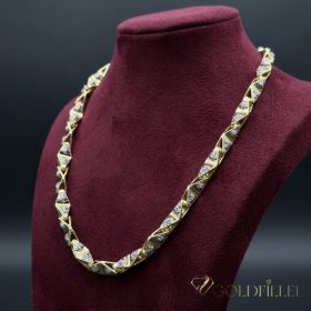   Goldfilled Antyalergiczny Luksusowy Naszyjnik Barakka 70cm Długi i 11mm Szeroki (170g ! ) Kolor 14K Multikolor