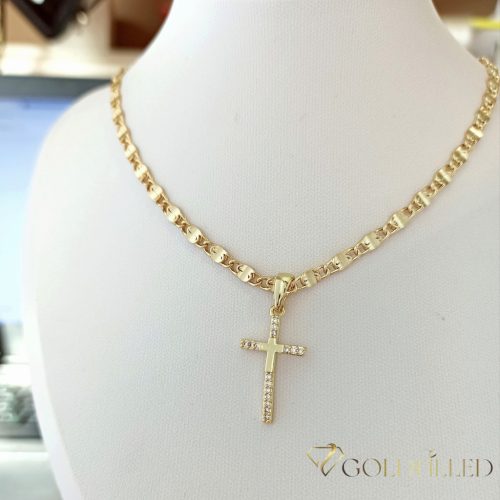  Antyalergiczny naszyjnik Goldfilled 50cm/4mm + wisiorek, kolor 14K