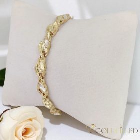   Ekskluzywna antyalergiczna bransoletka pozłacana „Goldfilled” w kilku rozmiarach  grubości 7 mm, kolor 14K