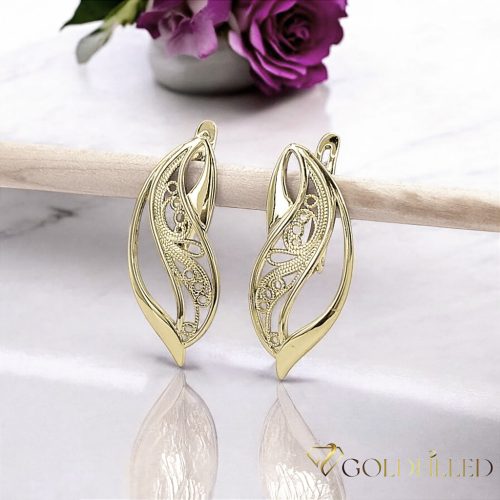 Goldfilled Antyalergiczne kolczyki 33mm kolor 14K