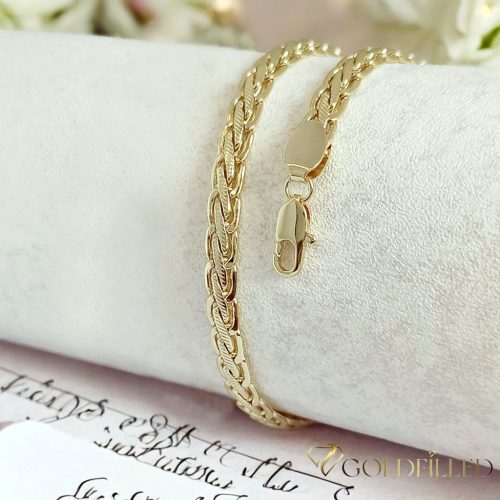 Antyalergiczna bransoletka pozłacana "Goldfilled", długość 19 cm i szerokość 5,5 mm, kolor 14K