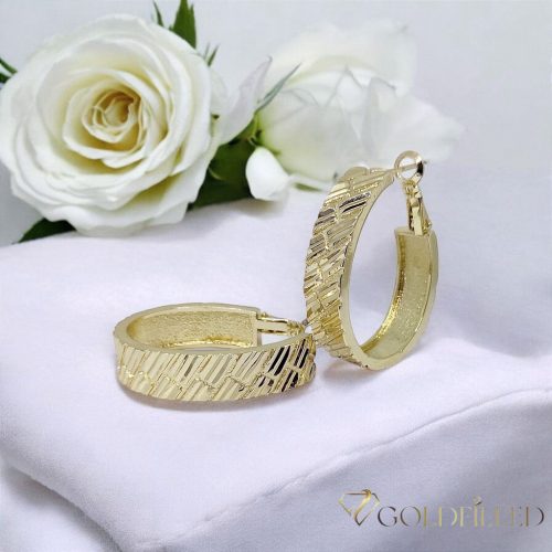 Goldfilled Antyalergiczne skręcone kolczyki 35mm kolor 14K	