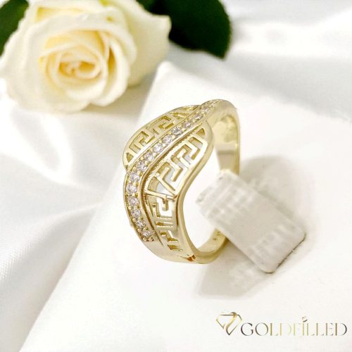 Antyalergiczny pierścionek „Goldfilled” w różnych rozmiarach, kolor 14K