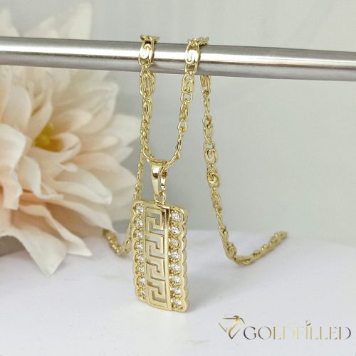  Antyalergiczny naszyjnik Goldfilled 50cm/3mm + wisiorek, kolor 14K