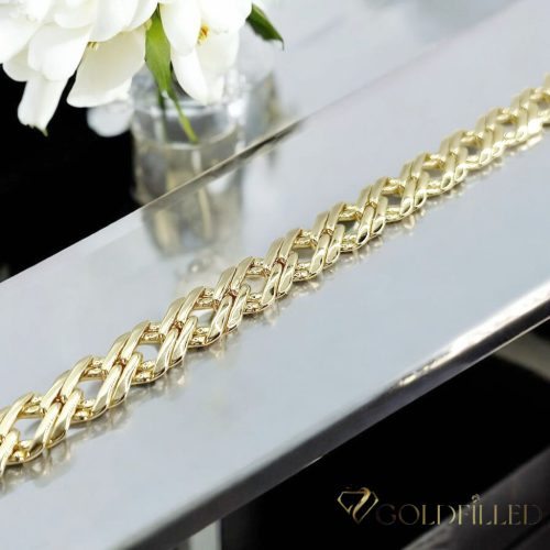 Antyalergiczna bransoletka pozłacana "Goldfilled", długość 19 cm i szerokość 8 mm, kolor 14K