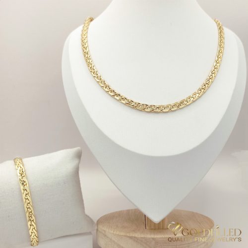 Antyalergiczny naszyjnik Goldfilled 60cm /5 mm + bransoletka 19cm  kolor 14K