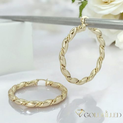 Goldfilled Antyalergiczne kolczyki 50mm kolor 14K	