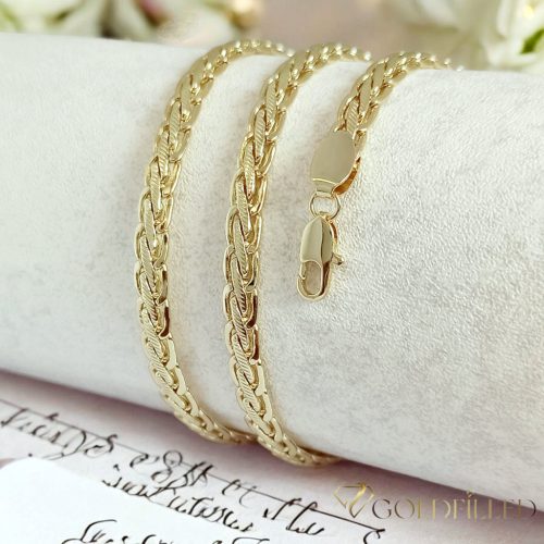 Naszyjnik Antyalergiczny Goldfilled 50cm Długi i 6mm Szeroki Kolor 14K