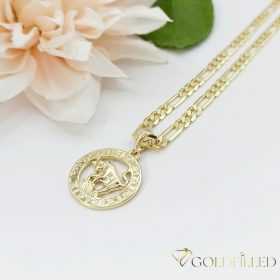   Naszyjnik antyalergiczny Goldfilled 45cm / 4mm + zawieszka byk kolor 14K