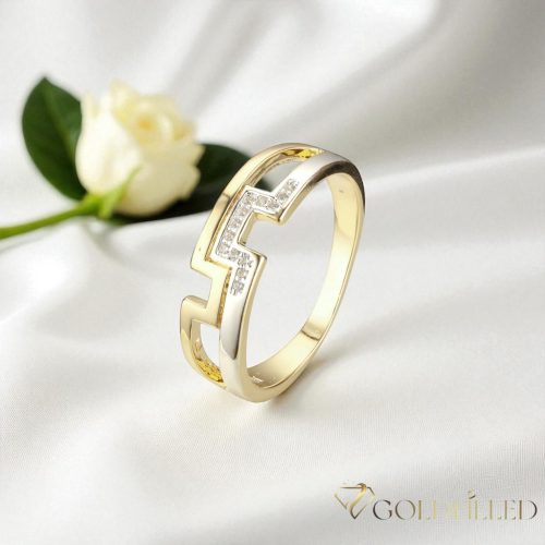 Antyalergiczny pierścionek „Goldfilled” w różnych rozmiarach, kolor 14K