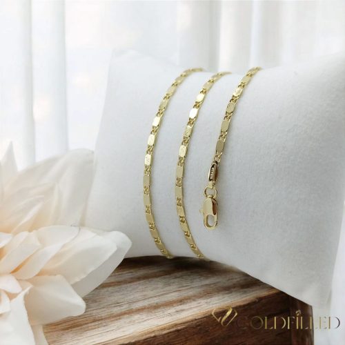 Antyalergiczny naszyjnik Goldfilled 45cm/2mm + bransoletka 19cm, kolor 14K