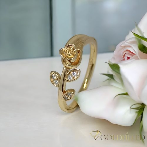 Antyalergiczny pierścionek „Goldfilled” w różnych rozmiarach, kolor 18K