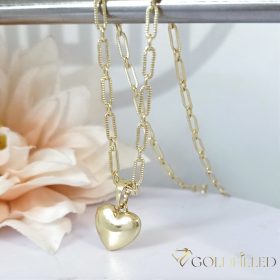    Antyalergiczny naszyjnik Goldfilled 60cm/3mm + wisiorek, kolor 14K