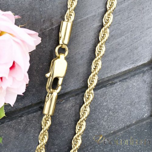 Naszyjnik Antyalergiczny Goldfilled 45cm Długi i 3mm Szeroki Kolor 14K