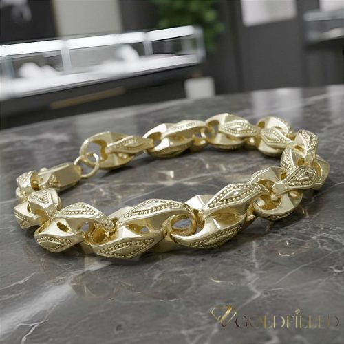 Antyalergiczna bransoletka Goldfilled 22cm /10mm,kolorowa (14K) 