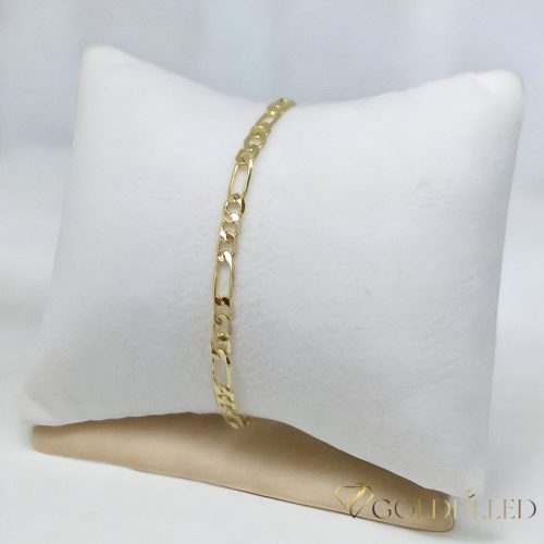 Antyalergiczna bransoletka pozłacana "Goldfilled", długość 19 cm i szerokość 4 mm, kolor 14K