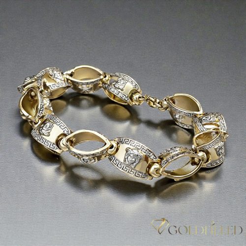 Antyalergiczna bransoletka Goldfilled 22cm /11mm, wielokolorowa