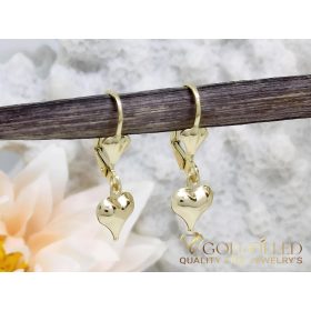Goldfilled Antyalergiczne kolczyki serce 27mm kolor 14K