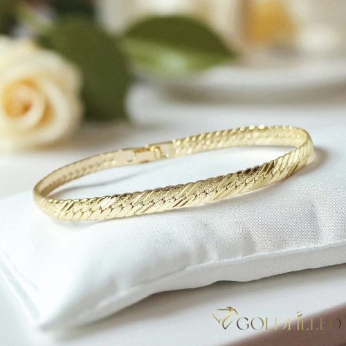 Antyalergiczna bransoletka pozłacana "Goldfilled", długość 19 cm i szerokość 5,5 mm, kolor 14K