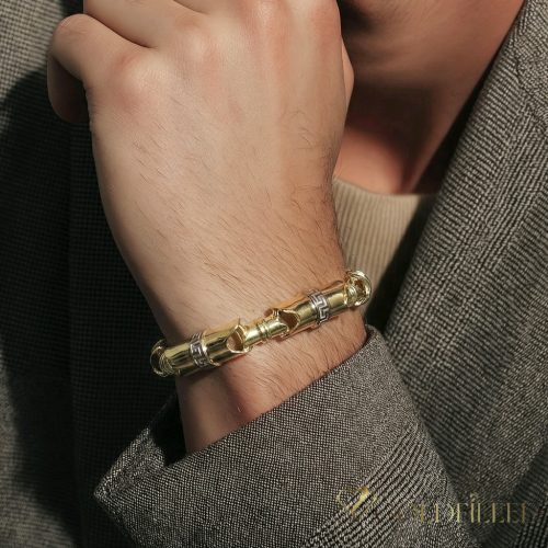 Antyalergiczna bransoletka Goldfilled 24cm /8-9mm, wielokolorowa (14K) 