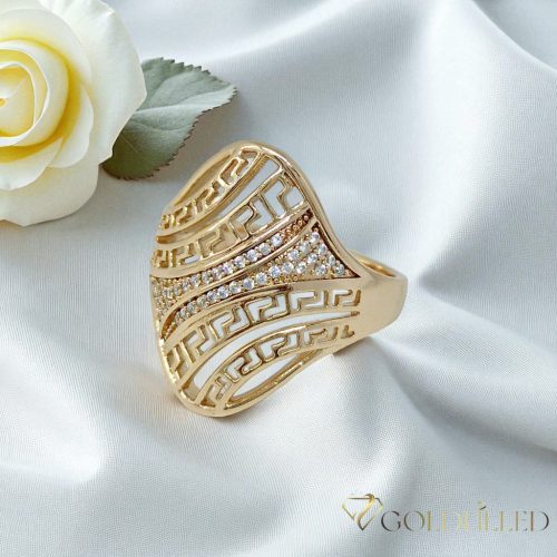 Antyalergiczny pierścionek „Goldfilled” w różnych rozmiarach, kolor 18K