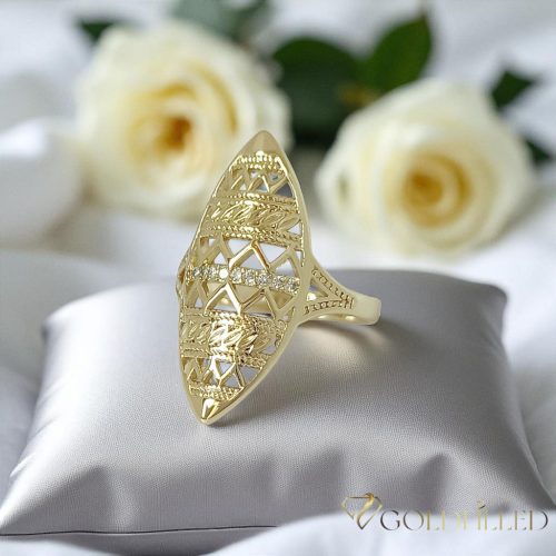 Antyalergiczny pierścionek „Goldfilled” w różnych rozmiarach, kolor 14K