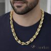 Ekskluzywny antyalergiczny naszyjnik „Goldfilled” pozłacany o długości 70 cm i grubości 10 mm, kolor 14K (115 gramm)