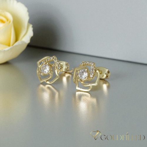 Goldfilled Antyalergiczne kolczyki 12mm kolor 14K	
