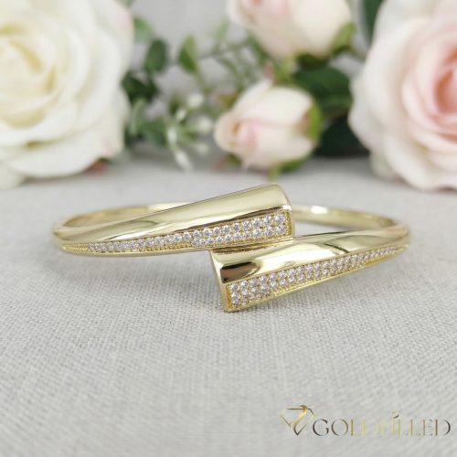 Antyalergiczna bransoletka Goldfilled 4-16mm kolorowa (14K) średnica 60mm "otwierany"