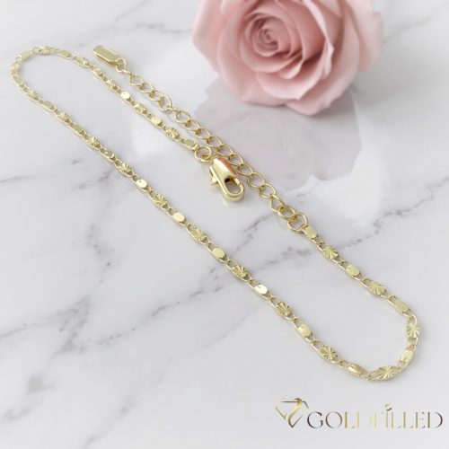 Goldfilled Bransoletka na kostkę Max. 27cm kolor 14K