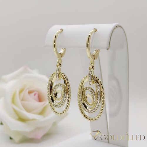 Goldfilled Antyalergiczne kolczyki 36mm kolor 14K