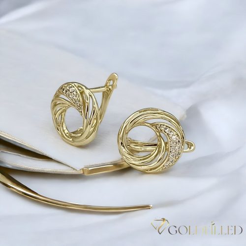 Goldfilled Antyalergiczne kolczyki 13mm kolor 14K	