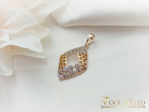 Antyalergiczny wisiorek Goldfilled 33 mm, kolor 18K
