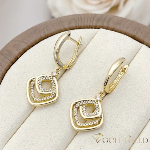 Goldfilled Antyalergiczne kolczyki 38mm kolor 14K	