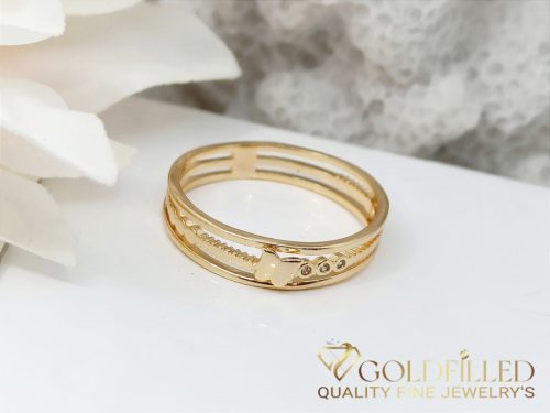 Antyalergiczny pierścionek „Goldfilled” w różnych rozmiarach, kolor 18K