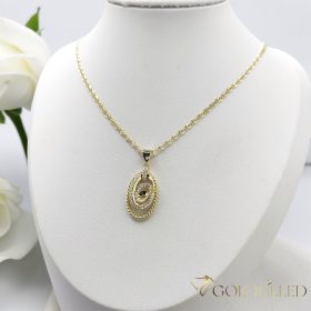    Antyalergiczny naszyjnik Goldfilled 60cm/2,5mm + wisiorek, kolor 14K