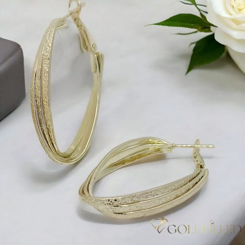 Goldfilled Antyalergiczne kolczyki 40mm kolor 14K	