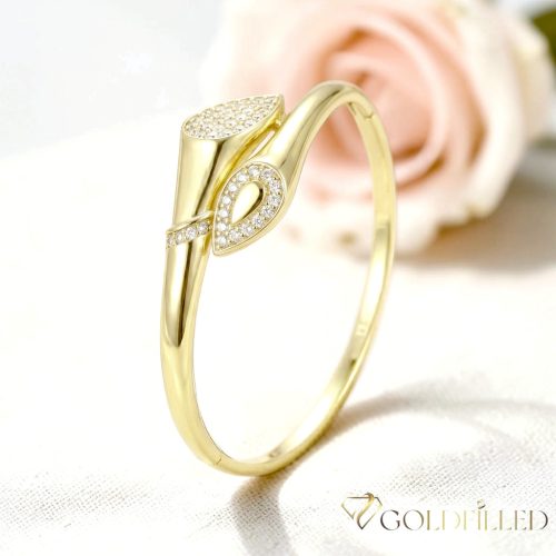 Antyalergiczna bransoletka Goldfilled 4-18mm kolorowa (14K) średnica 60mm "otwierany"