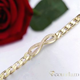   Antyalergiczna bransoletka pozłacana "Goldfilled", długość 18,5 cm i szerokość 9mm, kolor 14K