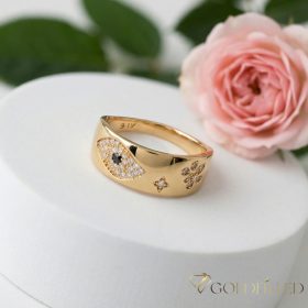   Antyalergiczny pierścionek „Goldfilled” w różnych rozmiarach, kolor 18K