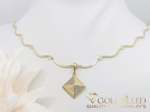  Antyalergiczny naszyjnik Goldfilled 45cm/1mm + wisiorek, kolor 14K