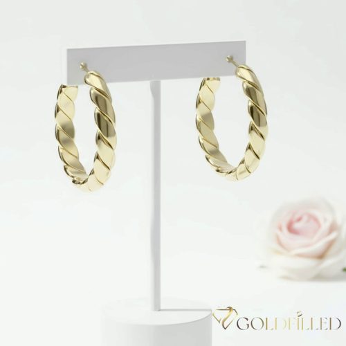 Goldfilled Antyalergiczne  kolczyki 30mm kolor 14K	